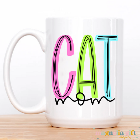 Neon Cat Mom Coffee Mug