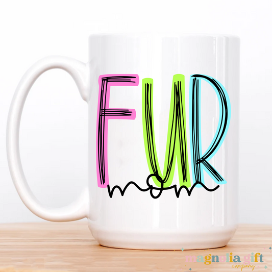 Neon Fur Mom Coffee Mug