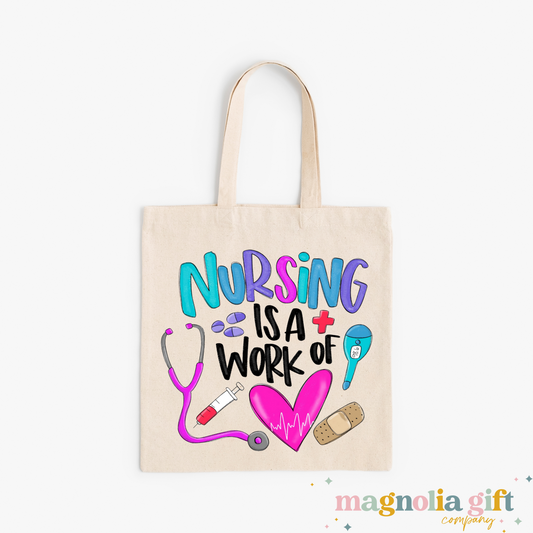 Work Of Heart-Nursing Tote Bag