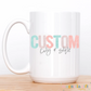 Pastel Watercolor City & State Coffee Mug