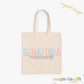 Pastel Watercolor City/State Tote Bag