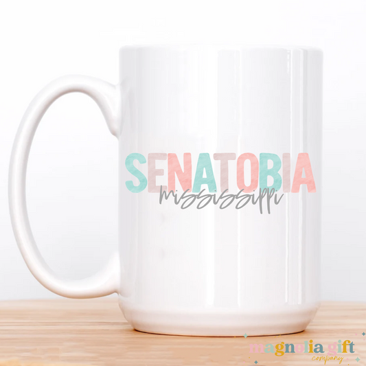Pastel Watercolor City & State Coffee Mug