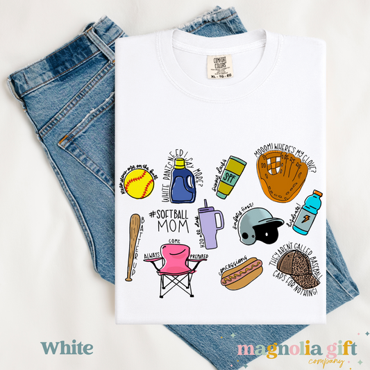 Softball Mom Things Tee