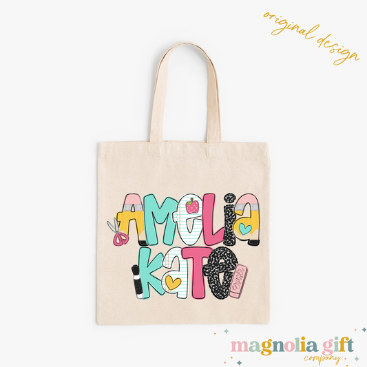 Teach Alpha Name Tote Bag