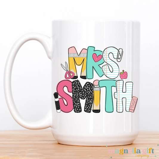 Teach Alpha Custom Name Coffee Mug