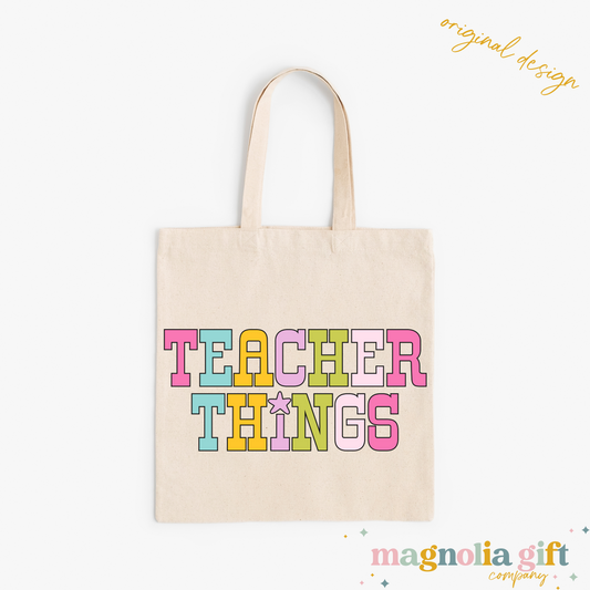 Teacher Things Tote Bag