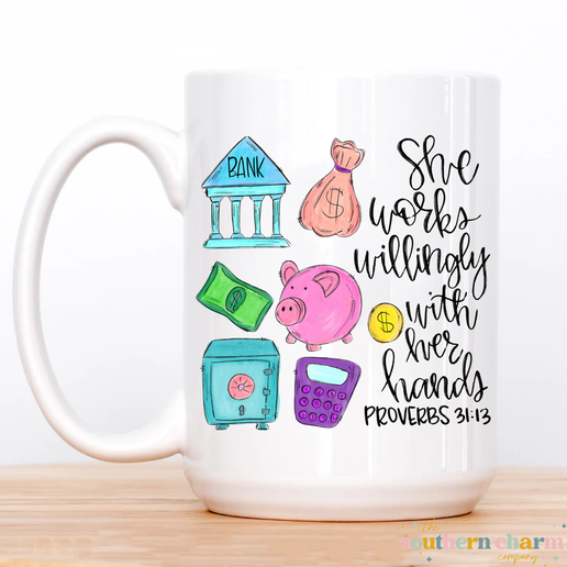 Works Willingly-Bank Teller Coffee Mug