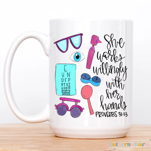 Works Willingly-Optometrist Coffee Mug