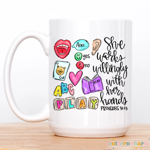 Works Willingly-Speech Therapy Coffee Mug