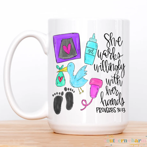 Works Willingly-Ultrasound Tech Coffee Mug